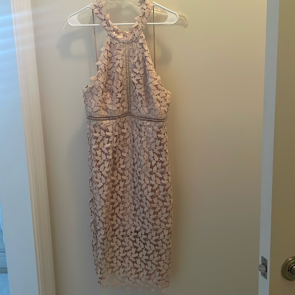 Blush lace Bardot deeds